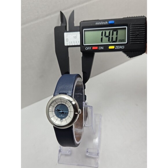Cross WFK19 Bullseye Blue Dial Quartz Watch Date Womens Silver Tone New Battery - Picture 6 of 12